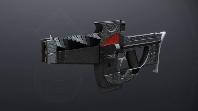 A side view of the Deliverance Fusion Rifle