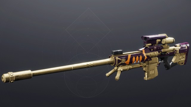 A side view of The Supremacy Sniper Rifle