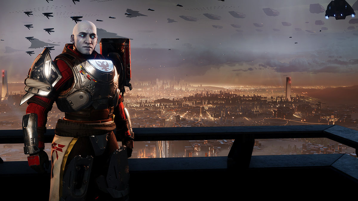 Commander Zavala standing in the Tower