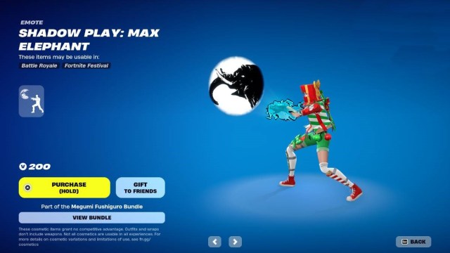 Shadow play max elephant emote in fortnite.
