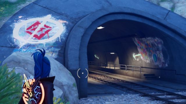 Fortnite Chapter 5 Season 1 weapon case spray paint location revealed in train tunnel.
