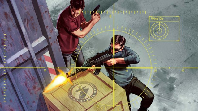 Aiming a crosshair at the enemy in GTA Online