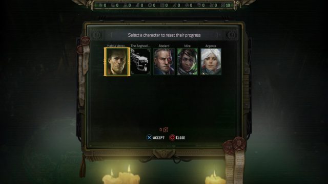 warhammer 40k rogue trader resetting character progress
