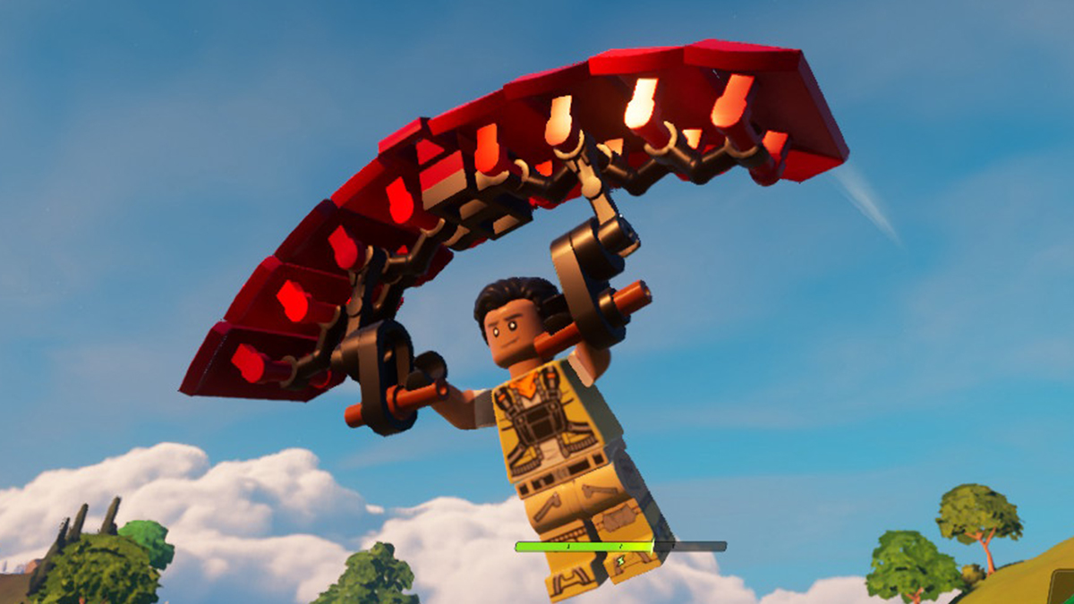 LEGO Mini figure character using glider