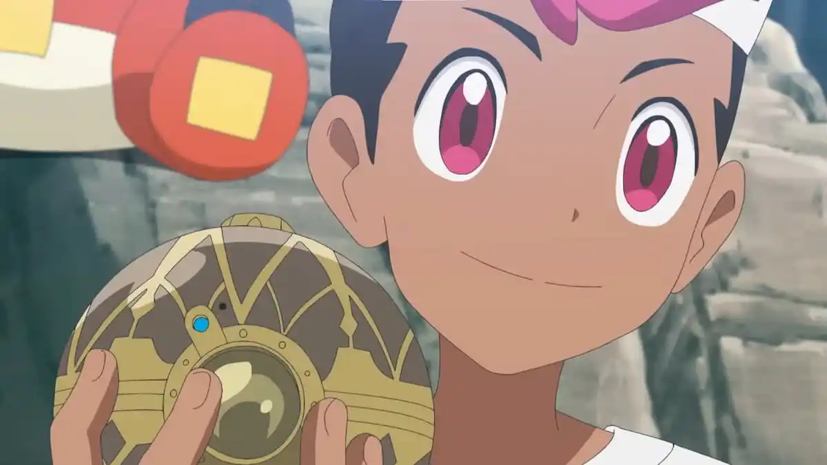 Roy holding an Ancient Ball