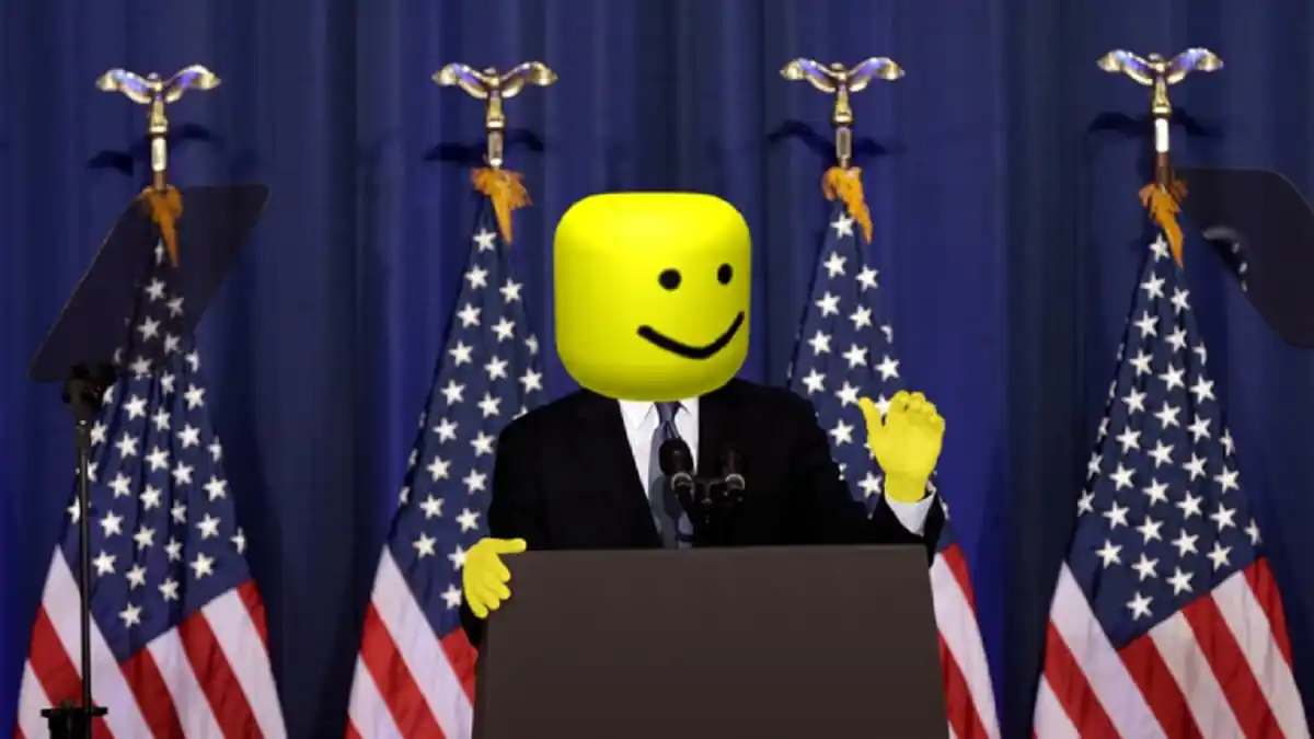 Roblox man as president
