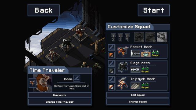 selecting your mech team in into the breach