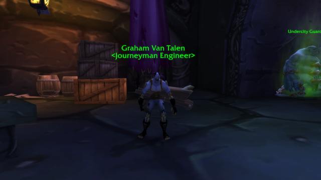 Engineering Trainer standing in the Undercity Rogue Quarter