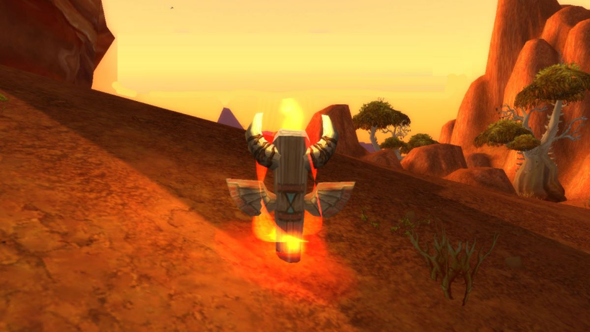 A Shaman's Fire Totem in WoW Classic.