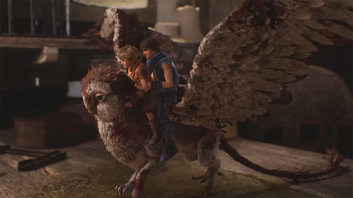 two brothers riding a griffin in brothers a tale of two sons