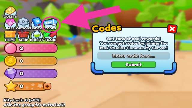 How to redeem codes in Bubble Gum Haven