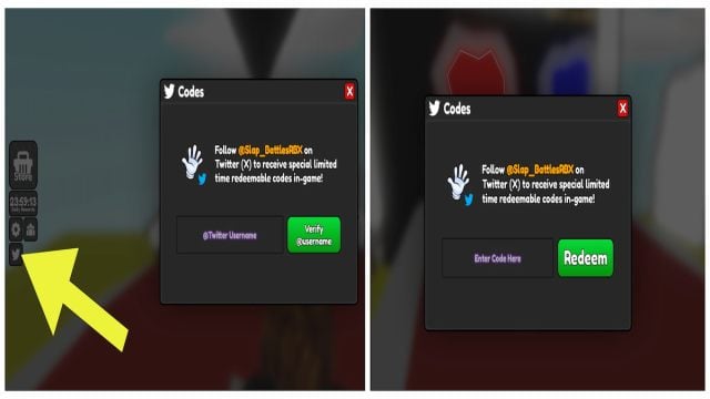 How to redeem codes in Slap Battles