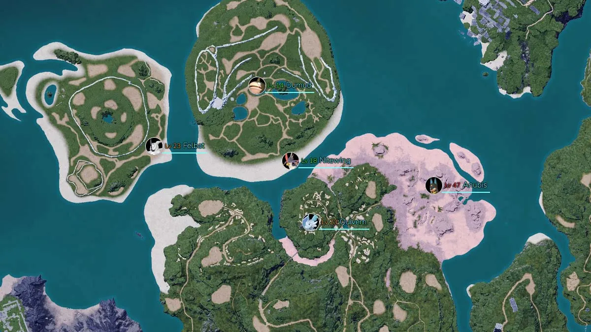 Isolated Islands North Boss Locations in Palworld