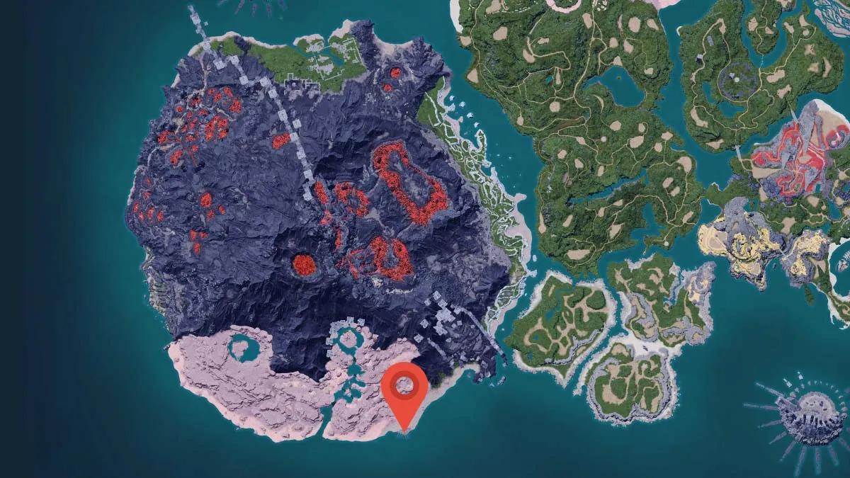 Fisherman's Point location map in Palworld