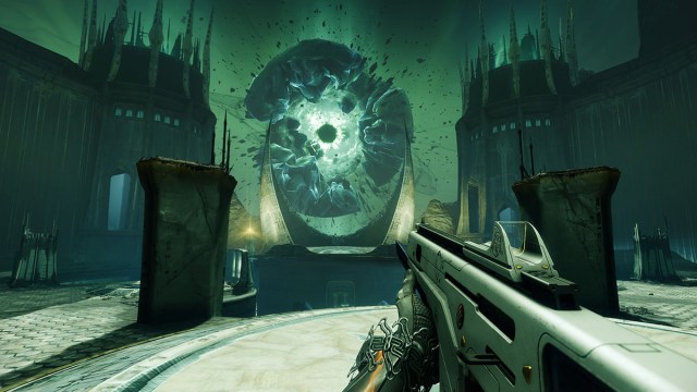 The Final boss room in the Crota's End Raid with Oversoul visible
