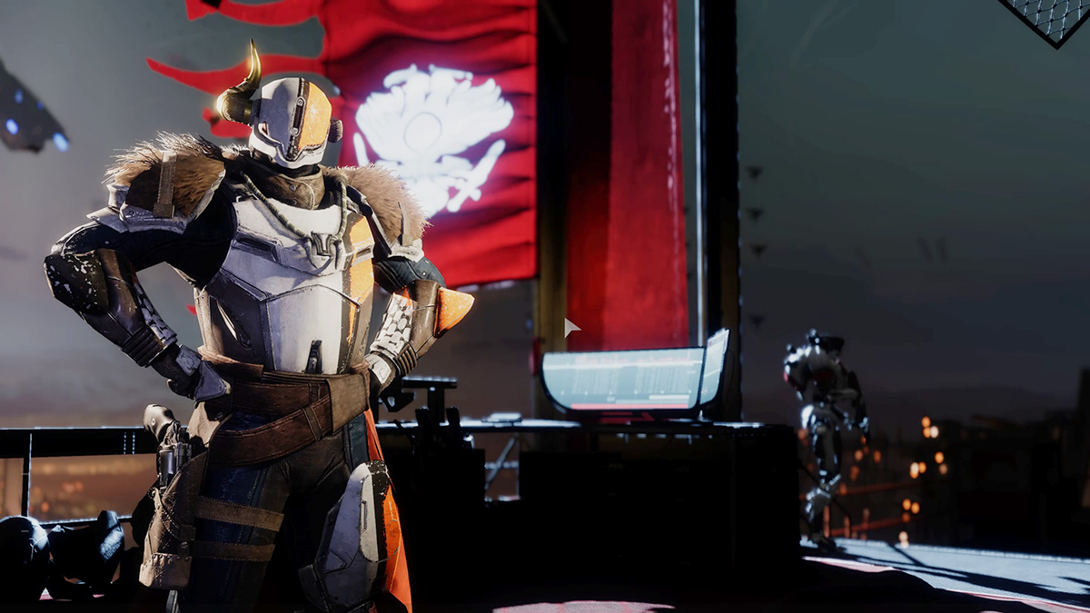Shaxx in the Tower in Destiny 2