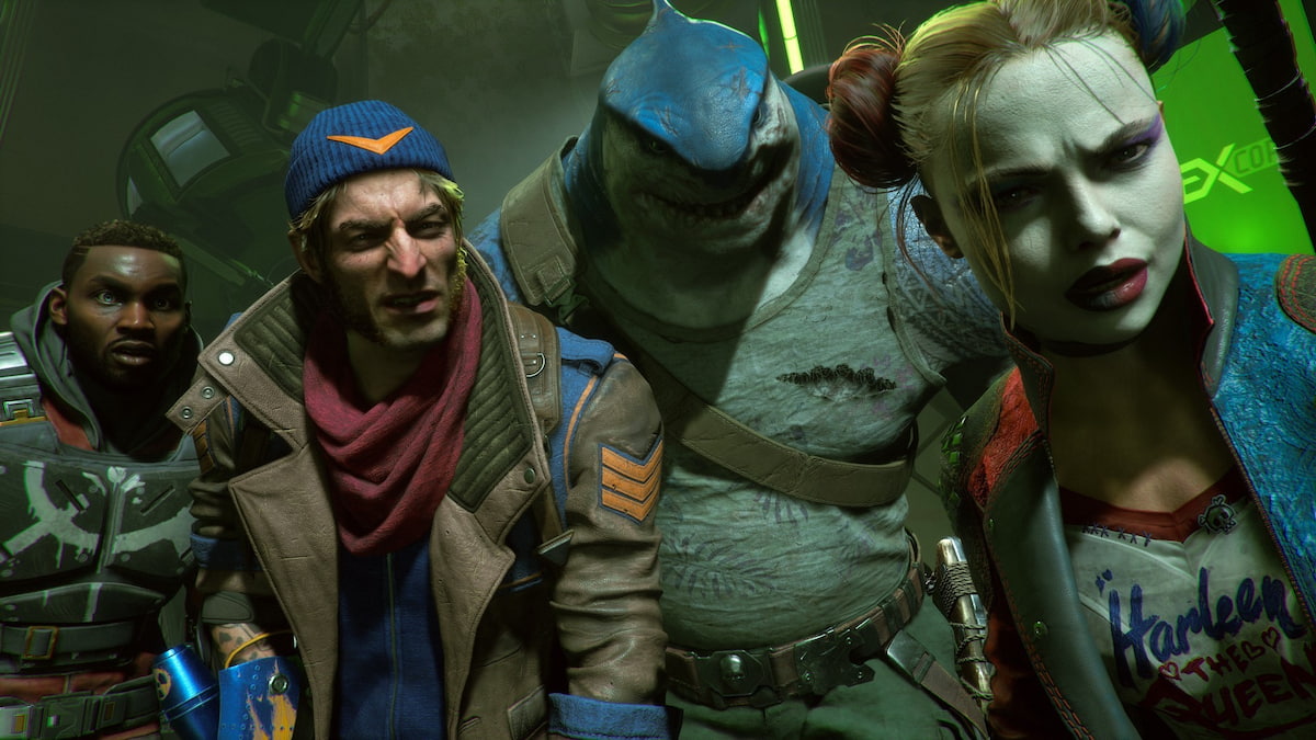 the suicide squad members looking puzzled in squad kill the justice league