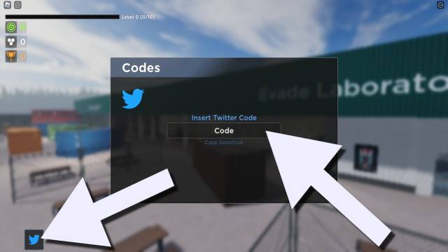 How to redeem codes in Evade.