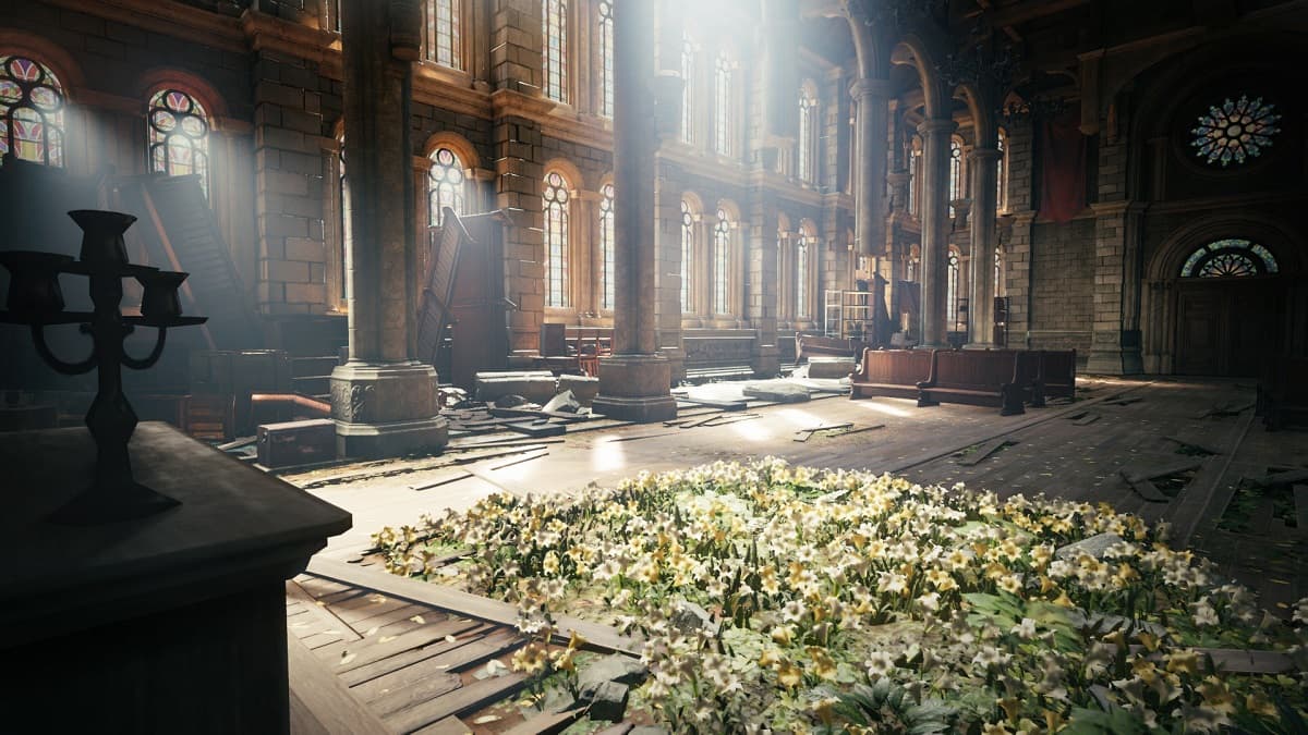 The flowers growing in Aerith's Church