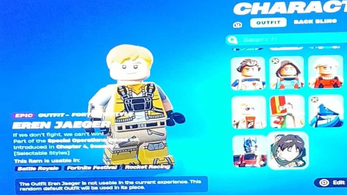 Fortnite Lego character skins