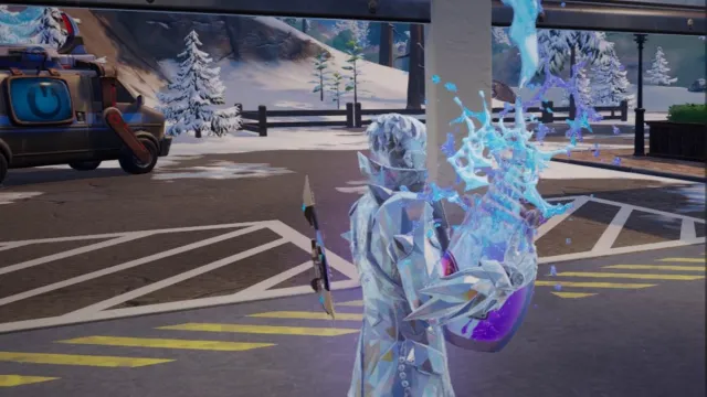 Character using Flowberry Fizz in Fortnite.