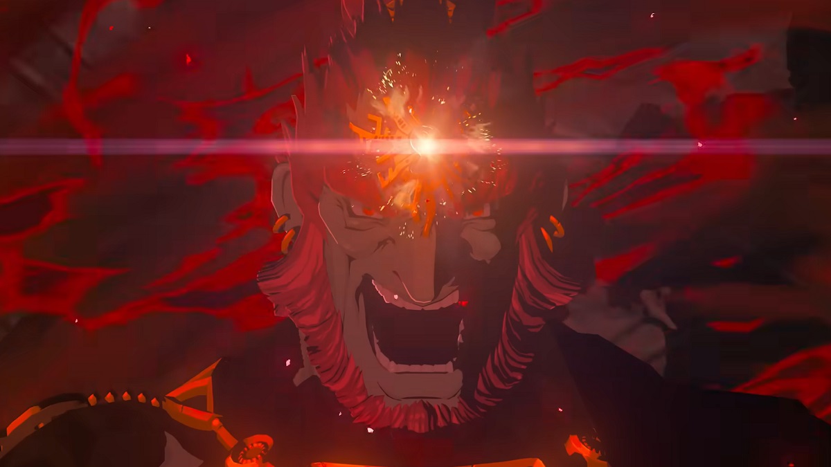 Ganondorf with a sacred stone glowing in his forehead