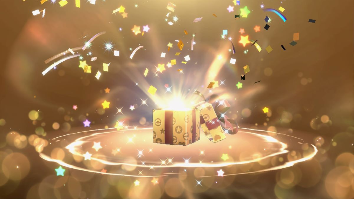 Glowing gift box opens up in Pokemon Scarlet and Violet