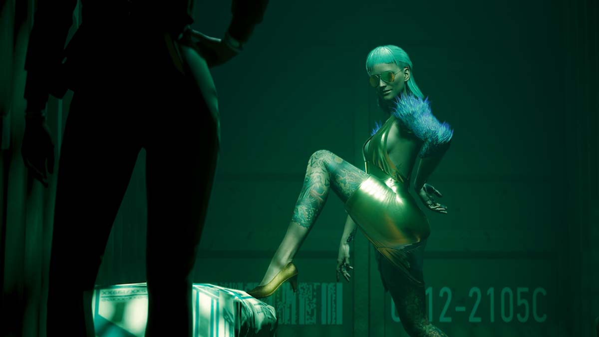 Fitted 14-Carat Gold Lame Dress in Cyberpunk 2077