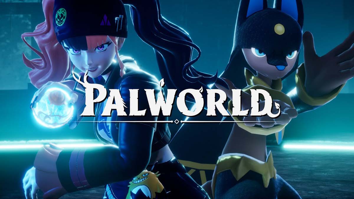Palworld characters stand back to back