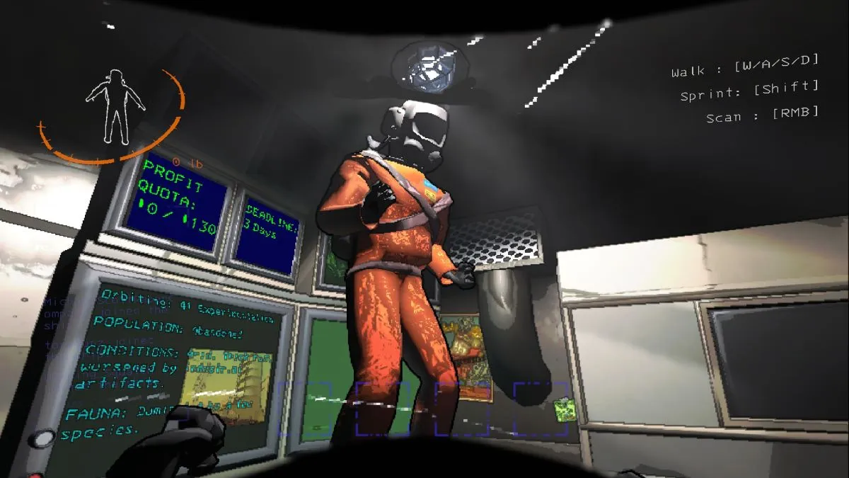 The player dancing in Lethal Company.