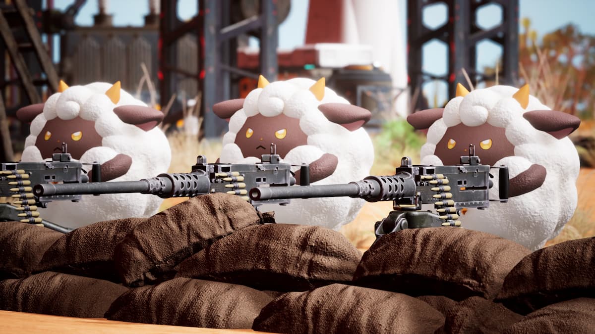 Sheep pals with guns