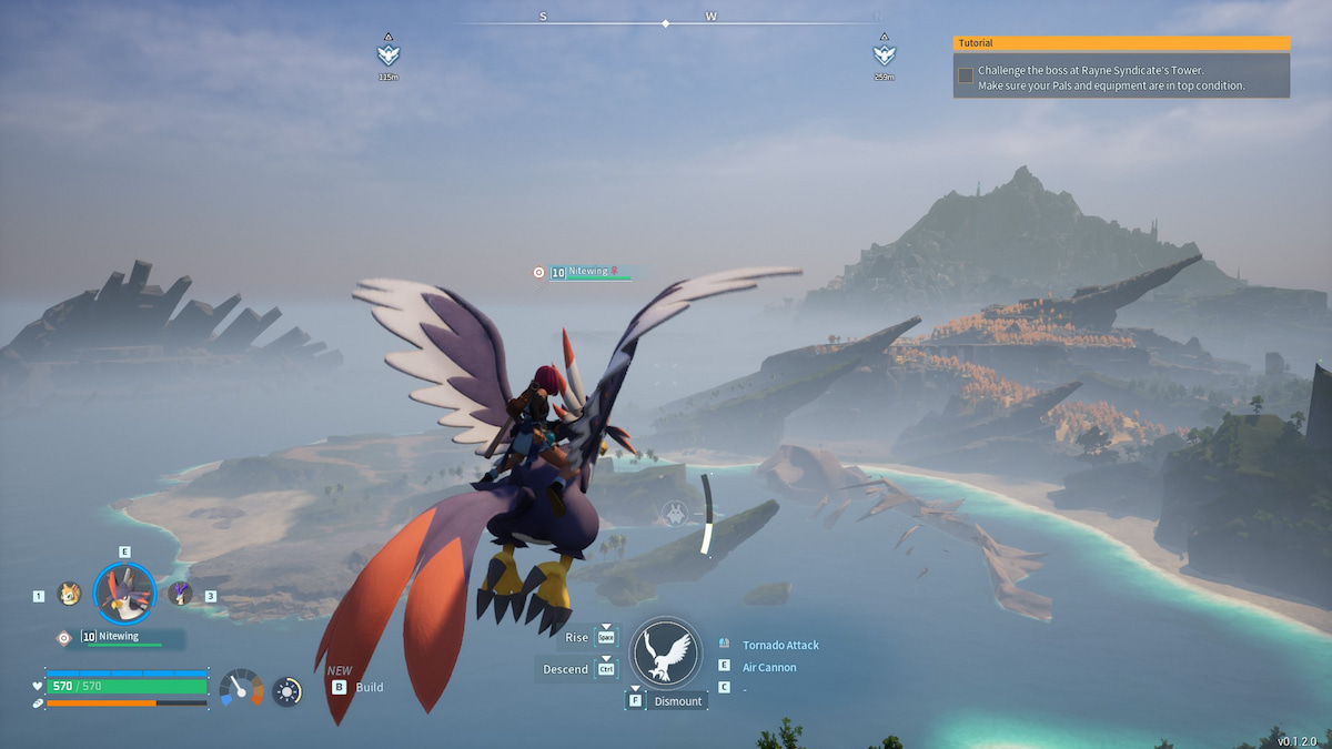 Player flying with a mount