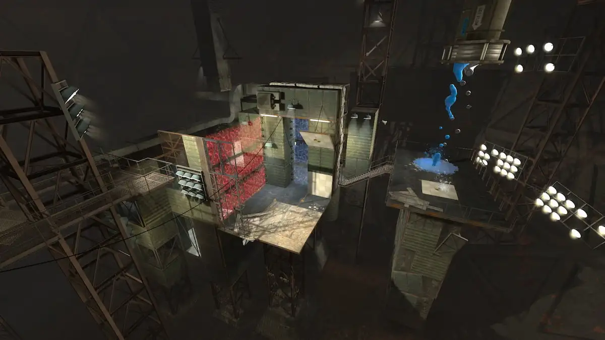 Overhead view of puzzle chamber from portal stories mel
