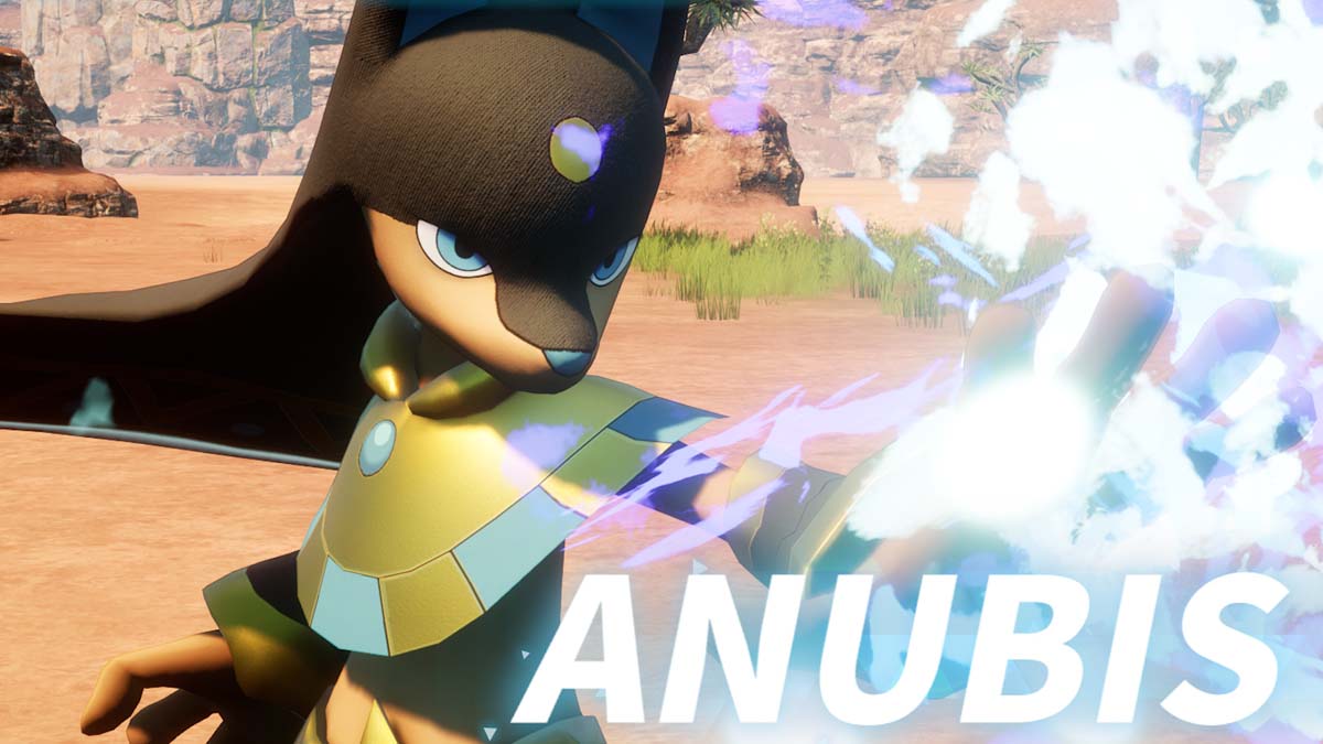 Anubis pal uses his powerful attack skill in Palworld