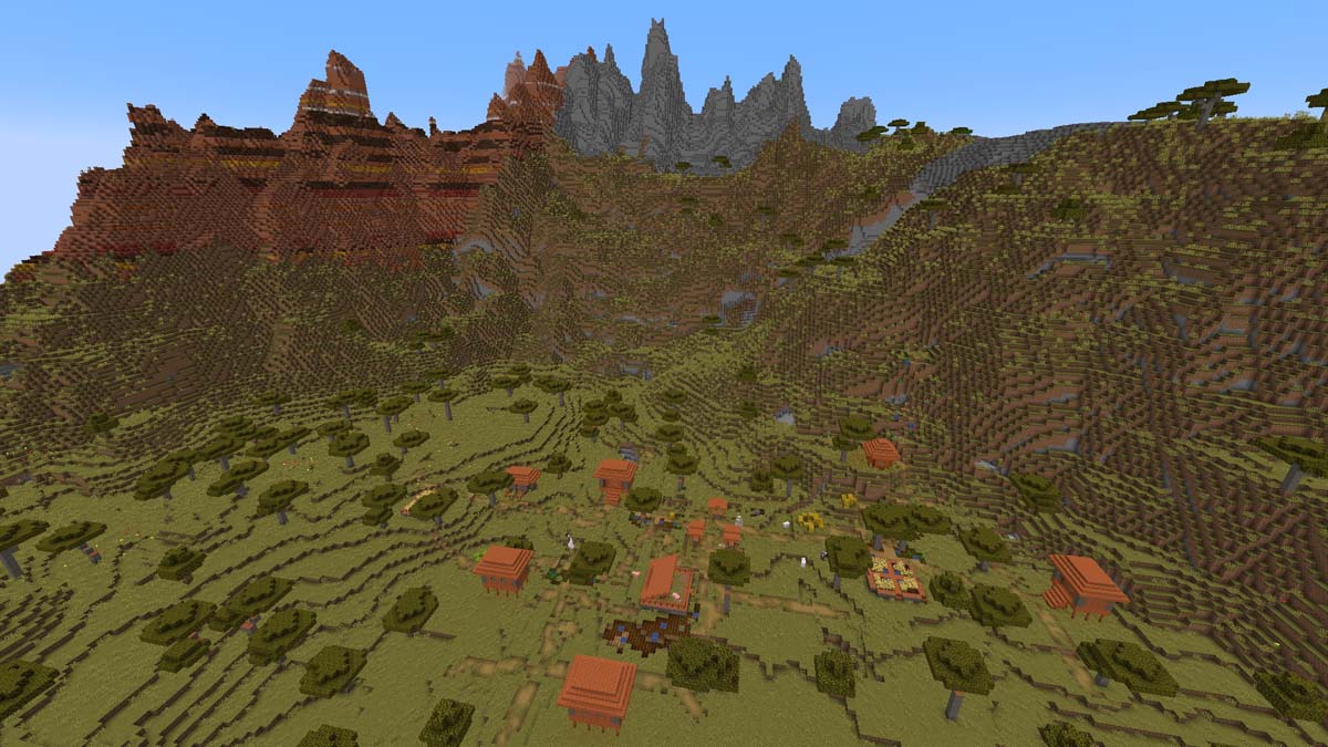 Mountain village in Minecraft