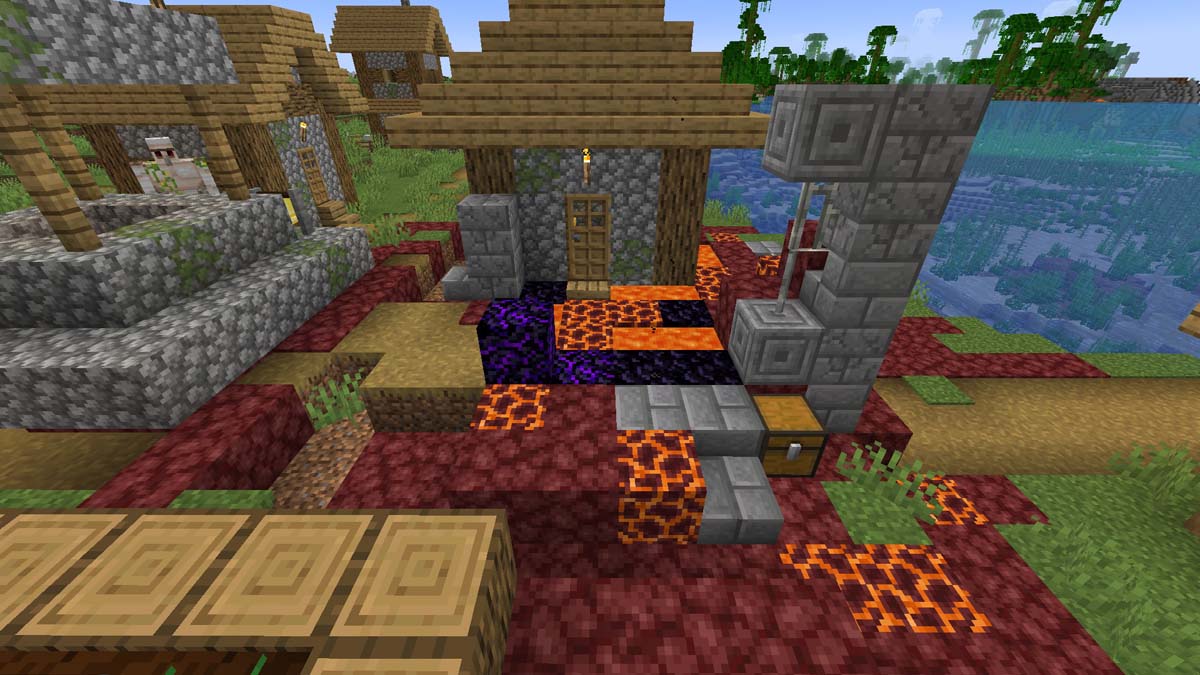 Portal village glitch in Minecraft
