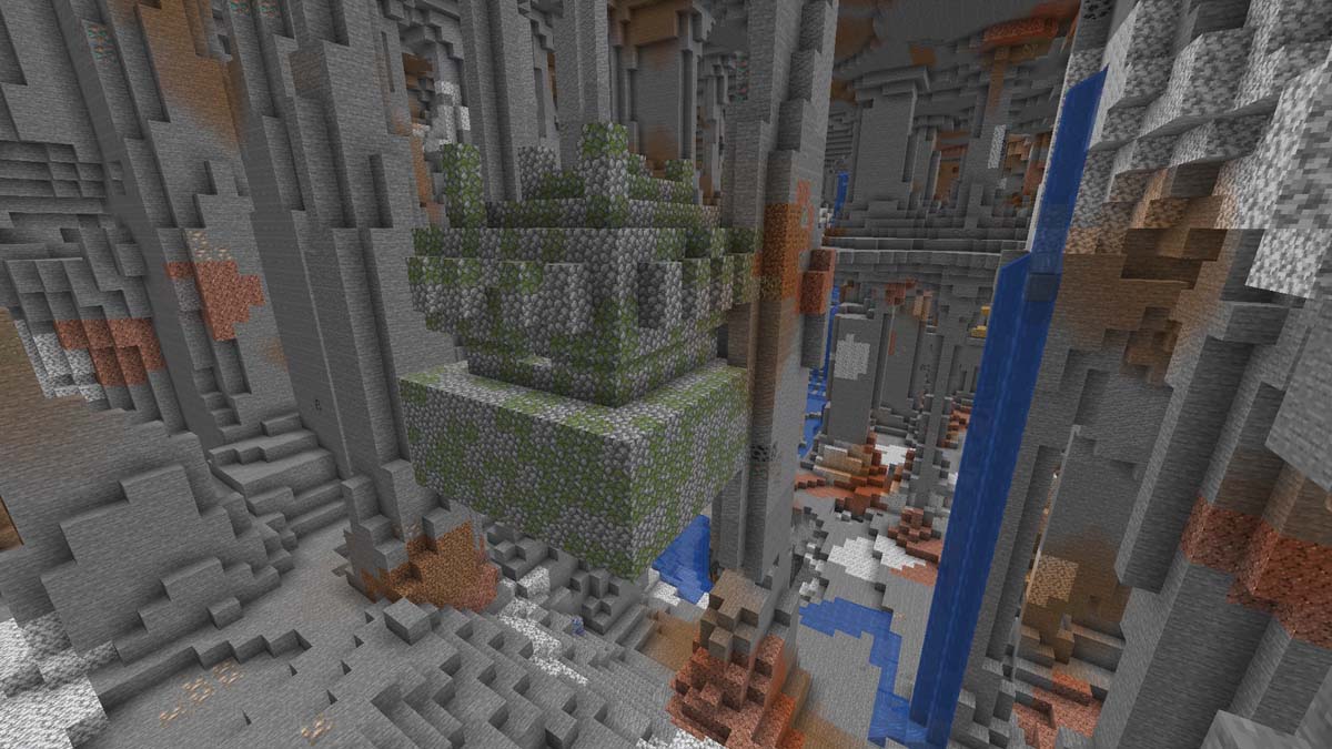 Jungle temple stuck inside the cave in Minecraft