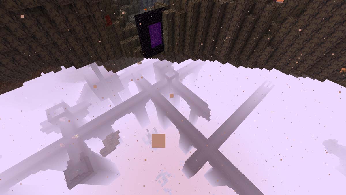 Nether fortress at spawn in Minecraft