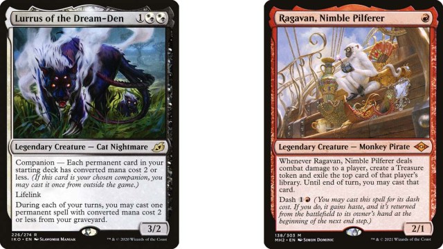 Lurrus and Ragavan cards from MtG