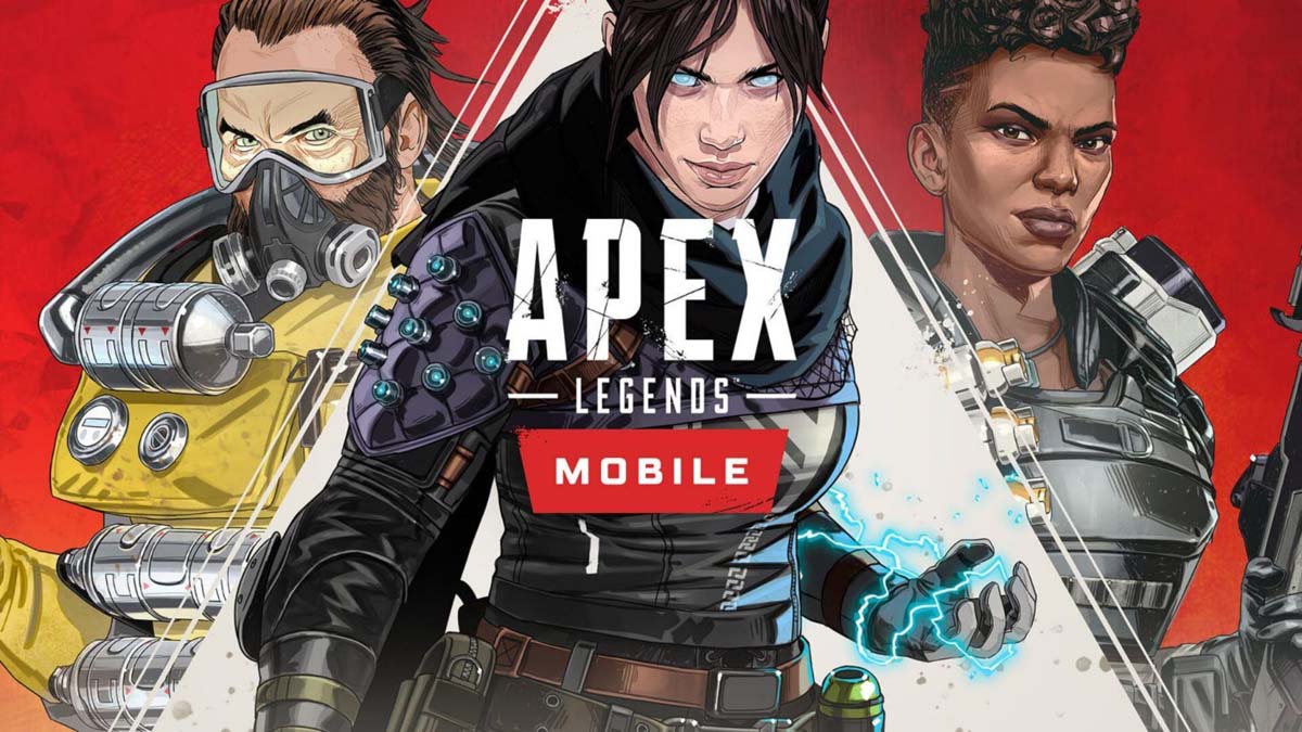 Three Apex Legends Mobile characters stand together