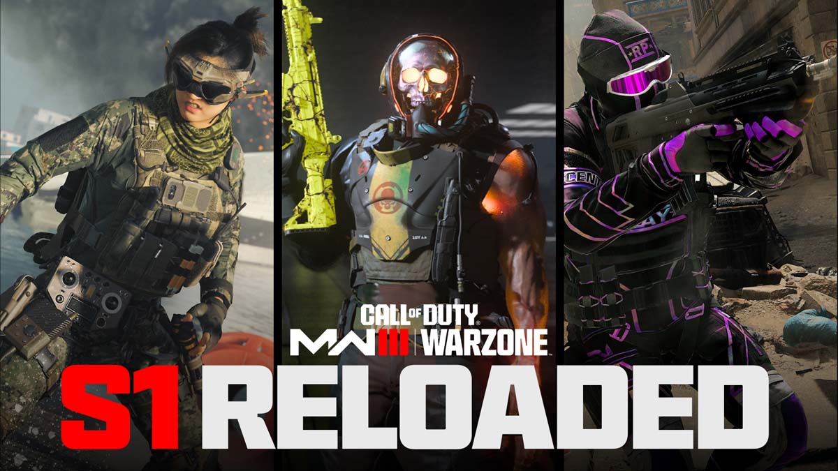 Warzone characters showing their gear in Season 1 Reloaded
