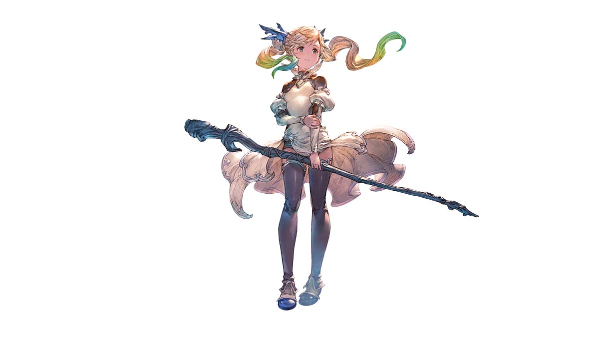 Portrait of Io in Granblue Fantasy: Relink on a white background