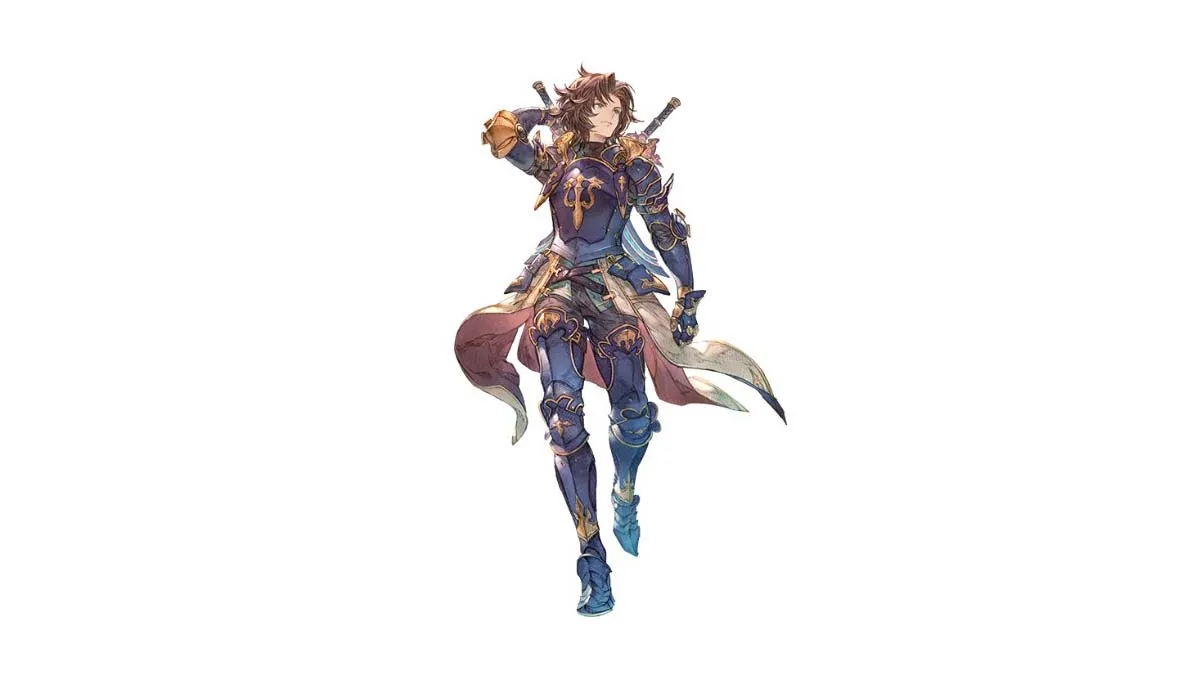 Portrait of Lancelot in Granblue Fantasy: Relink on a white background