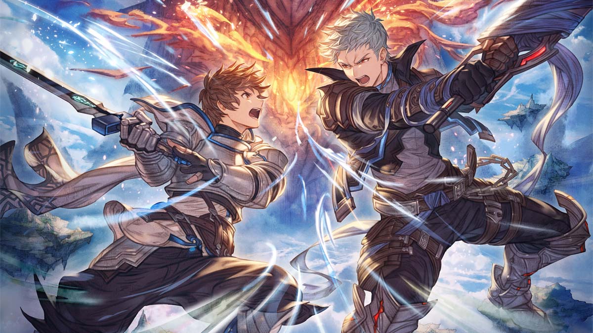 GBF Relink characters fighting with swords