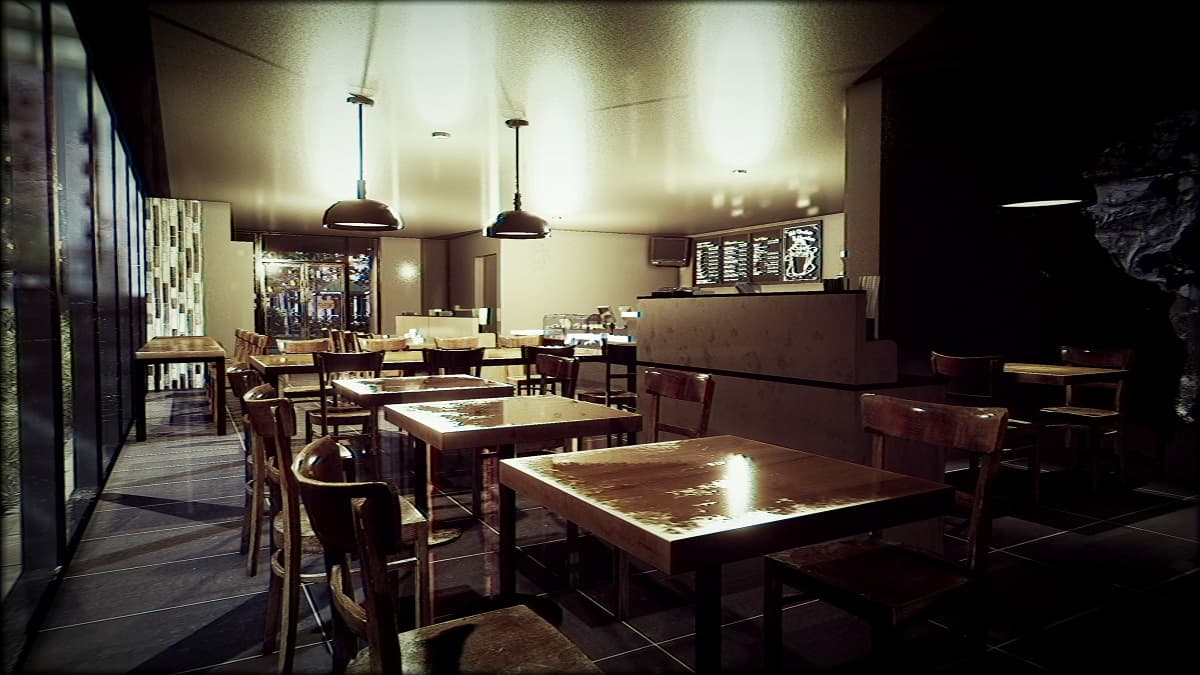 Empty Cafe in the Closing Shift