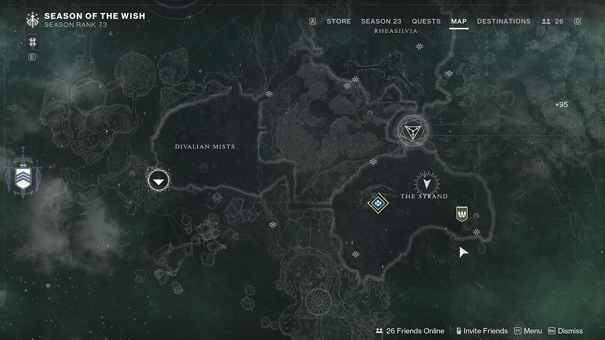 The location of the Ascendant Chest in the Aphelion's Rest Lost Sector
