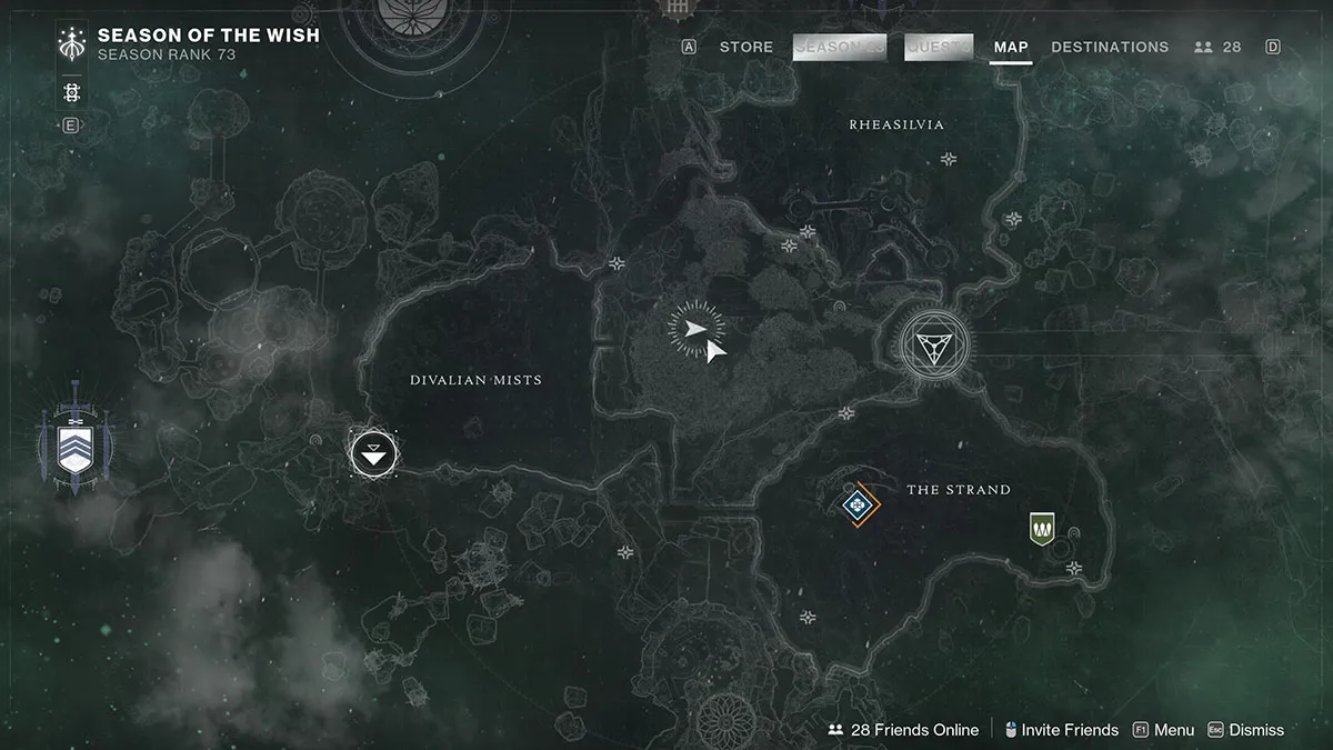The Location of the Ascendant Chest in the Chamber of Starlight Lost Sector