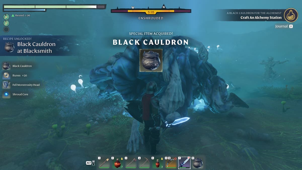 Fell Monstrosity loot including the Black Cauldron. 