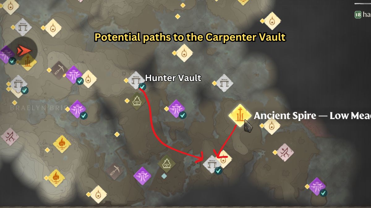 Guida alla mappa di Enshrouded Carpenter