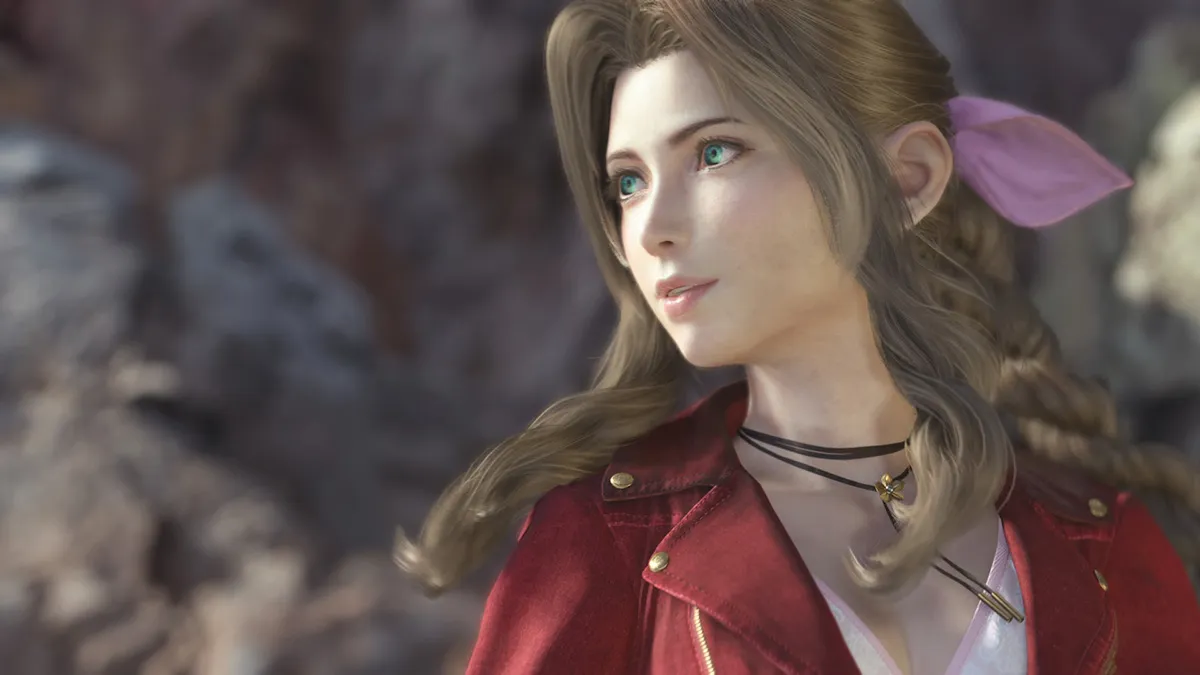 Aerith ready to go in Final Fantasy VII: Rebirth